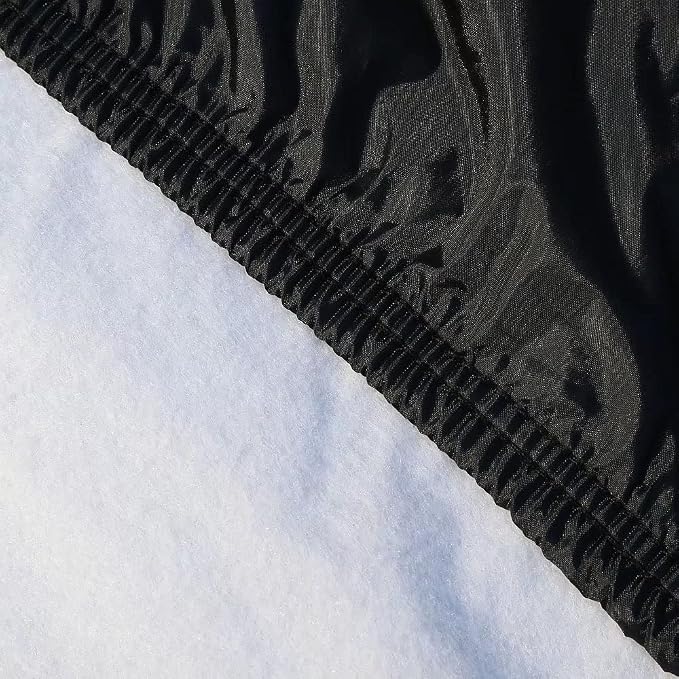 Car Cover Waterproof All Weather SUV - Coverado Black Car Cover Hail Protection with Zipper Door, Cotton Backing Snowproof UV Protection Windproof, Universal Fit for SUV (191"-205")
