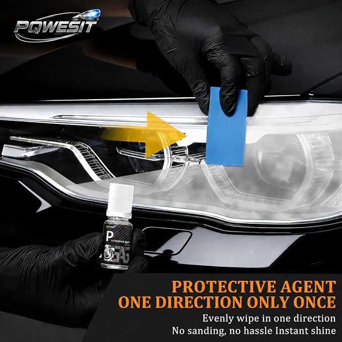 Car Headlight Restoration Kit – Headlight Cleaner & Restorer Kit with Restoration Spray, No Power Tools Required, Restores Yellowed & Oxidized Headlights to Like-New Clarity, For All Vehicle Types