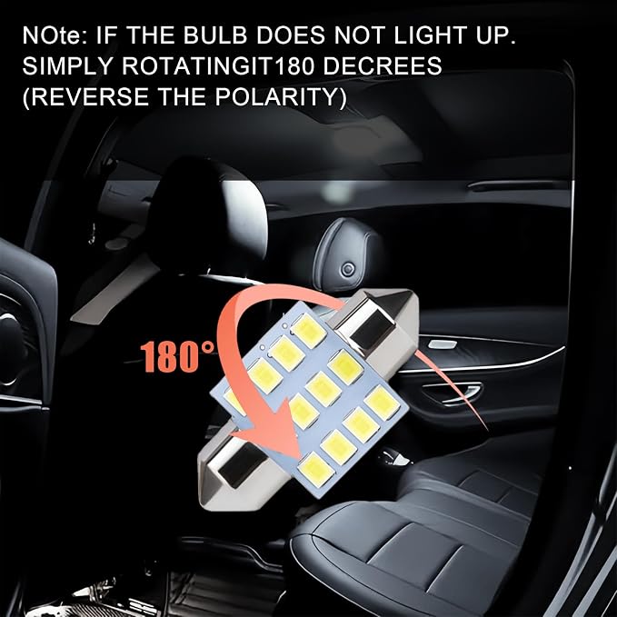 24 PCS Car Interior LED Lights Kit 194 T10 DE3175 578 31mm 41mm LED Bulbs Interior Replacement Bulbs for Car Map License Plate Door Side Marker Dome Light (White)