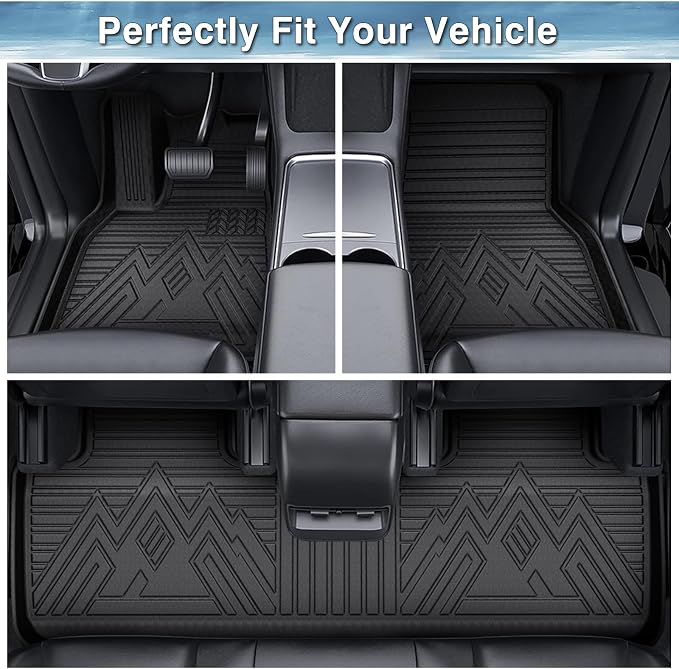 Mixsuper Tucson Floor mats-Floor mat for Hyundai Tucson 2022-2026 (Not for Hybrid Models & PHEV),All Weather TPE Rubber Floor Liners Protection for Tucson Accessories,2 Row Anti-Slip Car Mats, Black