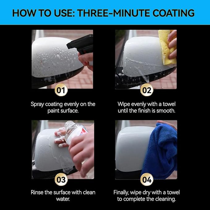 2PCS Nano Quick Coat Restore Coating Spray, 2026 Advanced Nano Quick Effect Coating Agent for Car, Car Coating Spray for Long-Lasting Shine