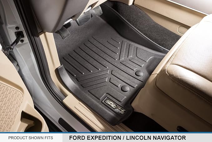 MAXLINER Floor Mats 1st Row Liner Set for 2011-2017 Ford Expedition