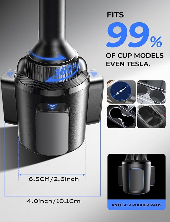 LISEN for Qi2.2 25W MagSafe Car Mount Charger Cup Holder Mount, [Designed for iPhone] Cooling Magnetic Wireless Car Charger, Cup Holder Phone Holders 25W for iPhone 17 16, 15W for iPhone 15 14 13 12