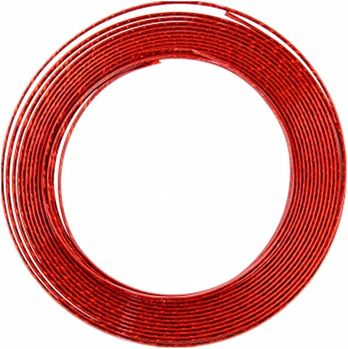 Moyishi 15 Feet Door Front Rear Lip Edge Overlay Molding Guard Protection Decoration Stripe Trim D.I.Y. FIT (Red)