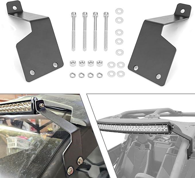 DaSen 42" Roof Light Bar Brackets Fit Can-am Maverick X3 MAX 2017-2025 | Windshield Light Bar Mounts