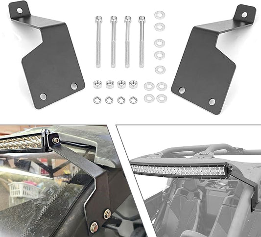 DaSen 42" Roof Light Bar Brackets Fit Can-am Maverick X3 MAX 2017-2025 | Windshield Light Bar Mounts
