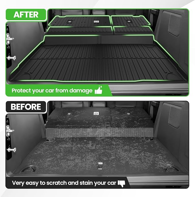 Cartist Cargo Liner for Ford Bronco (Only for 4 Door) 2021-2025 2026, All Weather Cargo Mats for Bronco Accessories, Heavy Duty TPE Trunk Mat, Car Accessories