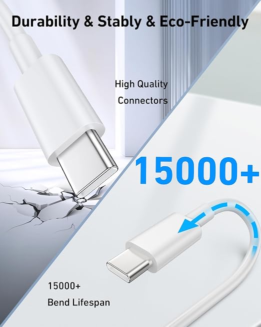 Car Carplay Cable for iPhone 17/17 Pro/Air/17e/16/15 Pro Max Charger Cord | 2Pack USB A to USB C for CarPlay USBC Cable, iPad, Galaxy, Android Phone Accessories Charging Wire Type-C Car Charger Cord