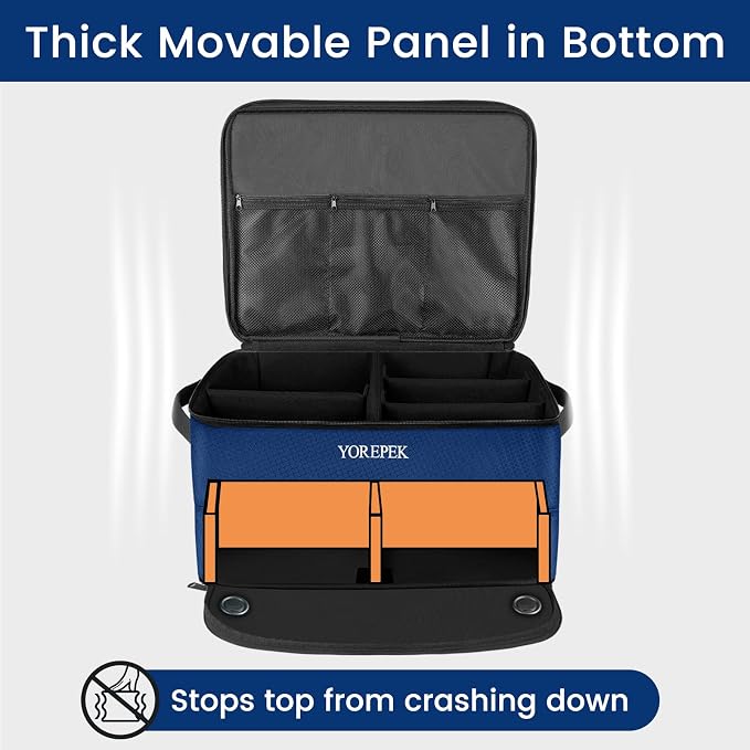 YOREPEK Golf Gifts for Men, 2 Layer Golf Trunk Organizer for 2 Pair Shoes | Waterproof Car Trunk Locker with Separate Ventilated Compartment for Balls, Tees, Clothes, Gloves, Birthday Gifts for Golfers