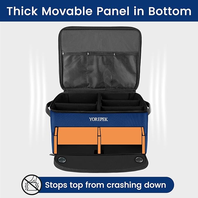 YOREPEK Golf Gifts for Men, 2 Layer Golf Trunk Organizer for 2 Pair Shoes | Waterproof Car Trunk Locker with Separate Ventilated Compartment for Balls, Tees, Clothes, Gloves, Birthday Gifts for Golfers