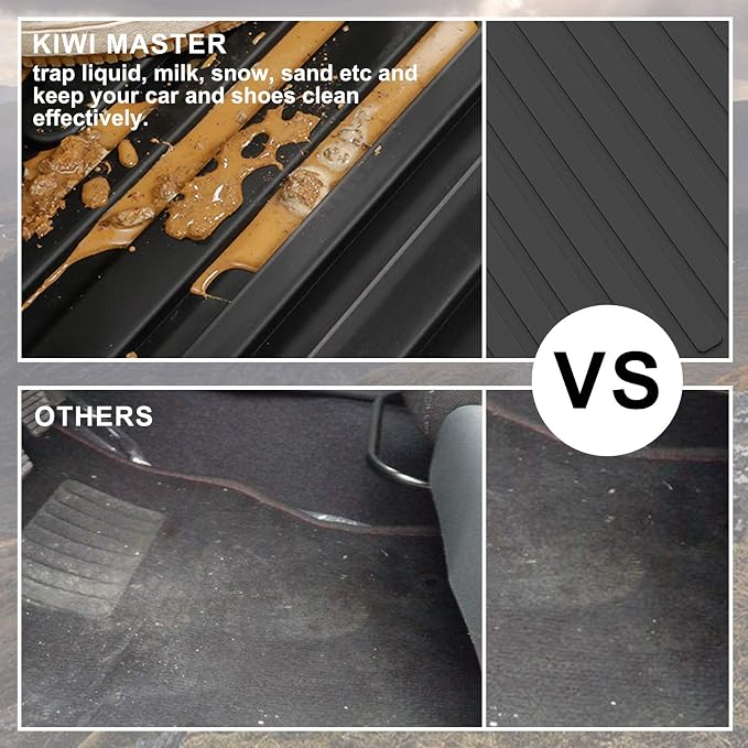 Kiwi Master Floor Mats for 2019-2024 Subaru Forester | OEM Replacement J501SSJ030, Custom Fit All Weather Car Mats, Heavy Duty TPE Floor Liners, Front & Rear 2 Row Set, Black