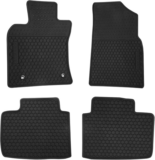 Car Floor Mats Custom Fit for Toyota Camry 9th 2025 2026 Full Black Rubber Car Floor Liners Set All Weather Season Protection Heavy Duty Odorless
