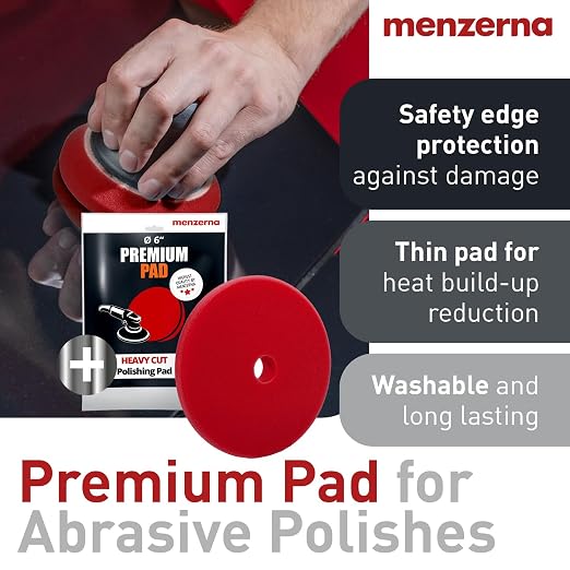 menzerna Deep Scratch Remover Kit I Car polishing Set with Menzerna Heavy Cut 1000 (16oz) and 6 Inch Polishing Pad I Deep Scratch Remover Kit for All Types of Vehicles