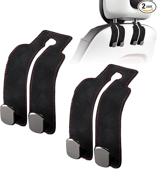 Car Purse Hook Purse Hook for Car Seats Headrest Car Seat Hooks,Heavy Duty Vehicle Organizer for Handbags, Groceries, Purses, Keep Car Tidy (Black, 2 Pack)