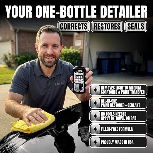 Black Scratch Remover – Car Scratch Repair & Swirl Remover for Vehicles – Deep Scratch Repair Compound & Polishing Solution – Car Paint Repair Kit for Clear Coat & Paint Restoration – 8 oz
