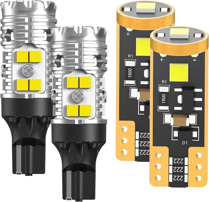 LASFIT 921 led Back Up Reverse Light and License Plate Light 194 for Chevy Silverado 1500 2014-2022 2023 2024 2025 2026, Canbus White Combo Kit, 6000K, Non-Polarity, Pack of 4