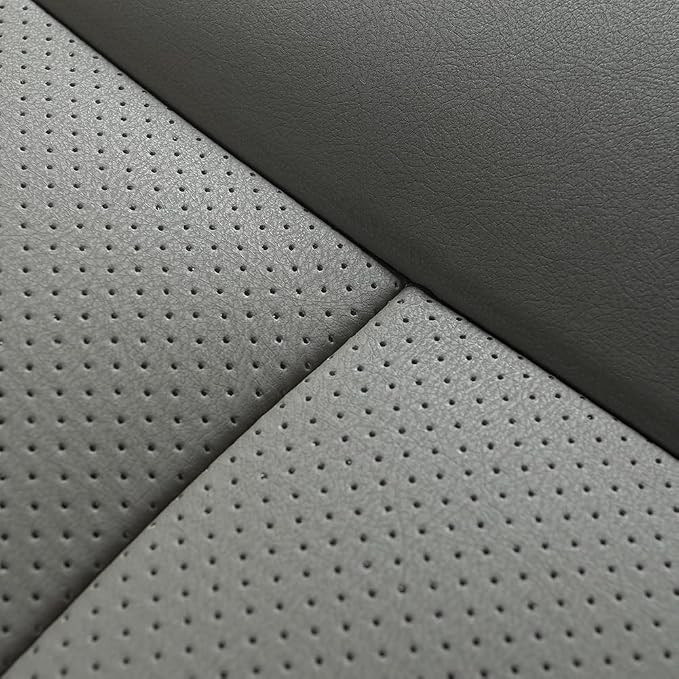 1 Pack Car Interior Luxury PU Leather Bench Seat Protector Rear Car Seat Cover Rear Seat Bottom Cover Fits 90% of car - for Seat Bottom Only(Dark Grey- Rear seat)