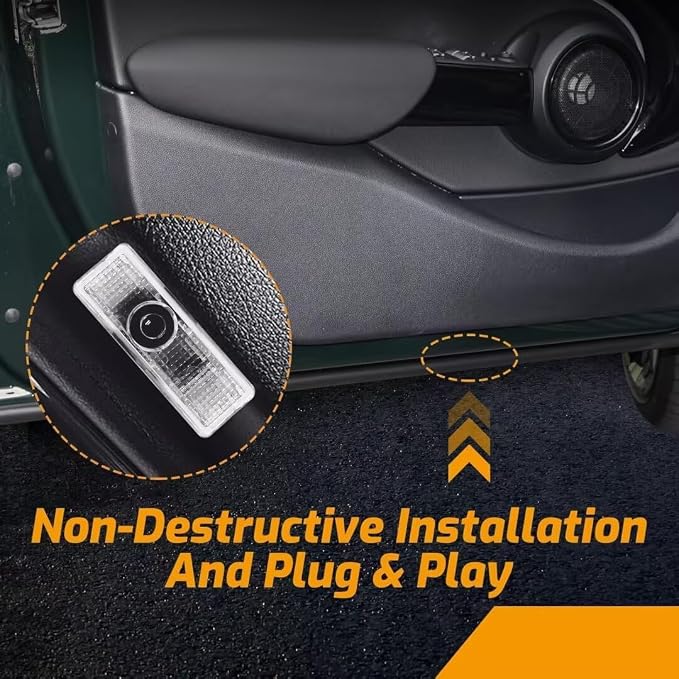2Pcs Car Door Lights, HD LED Lighting Projector Welcome Light is Compatible with 1/3/4/5/6/7/X1/X2/X3/X4/X5/X6/X7/M/Z/GT