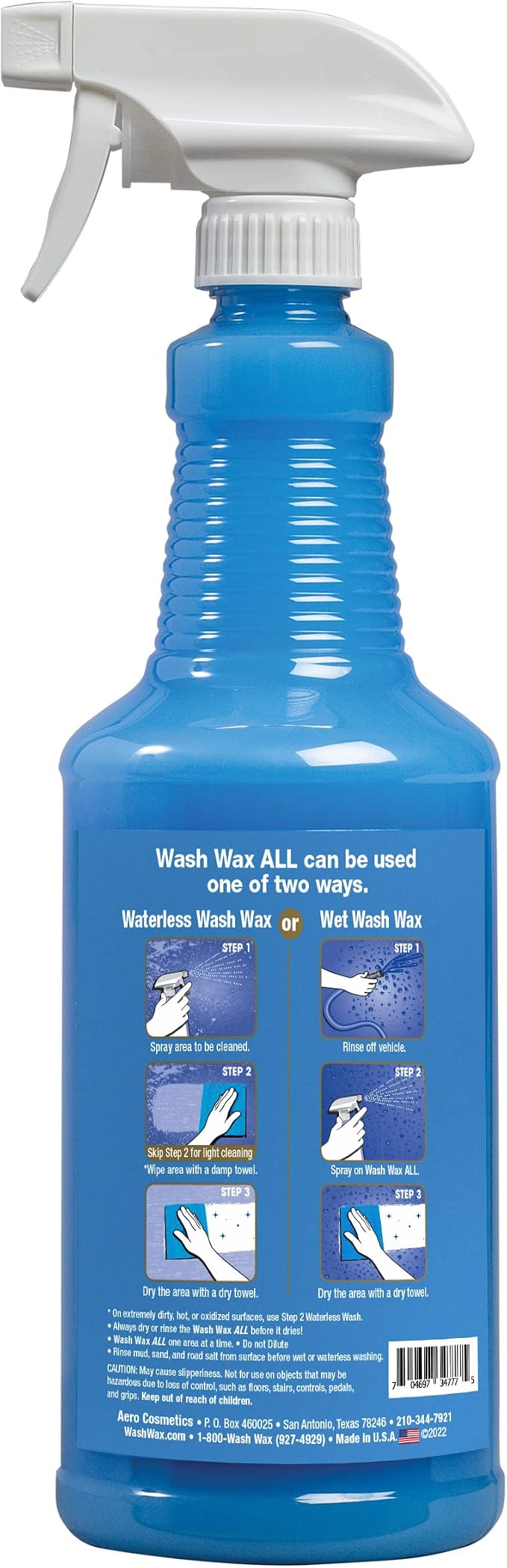 Wet or Waterless Car Wash Wax Kit 32 Fl. oz, UV Protection. Cleans, Protects, and Shines. Aircraft Quality Just Spray On and Wipe Dry Anywhere, Anytime, Home, Office, School, Garage, Parking Lots.