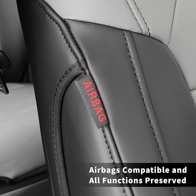 coverdream Sienna Seat Covers Custom Fit for 2021-2026 Toyota Sienna LE/XLE (8-Passenger),2nd Row Bench w/Removable Middle Seat,Waterproof Leather Car Seat Protector (Full Set,Black/Gray)
