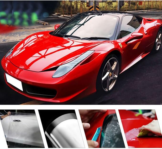 HOHOFILM PPF Car Paint Protection Film Self Healing Automotive Vinyl Wrap Clear Gloss Vinyl Sheet Self-Adhesive,60" x20ft Roll