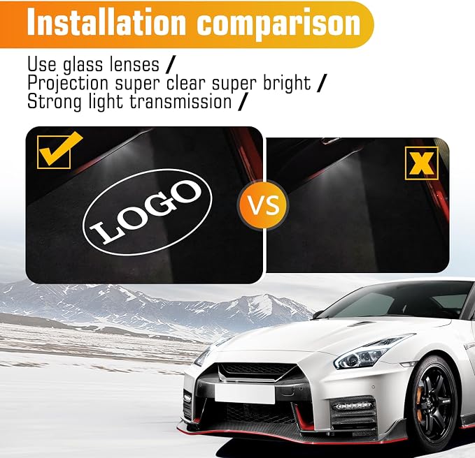 2PCS Car Door Lights Logo for Altima 2005-2022, Puddle Lights LED Welcome Lights Accessories, Door Courtesy Light LED Ghost Shadow Lights
