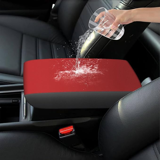 AOMSAZTO Console Covers for 2006-2011 Honda Civic Black with Red Leather