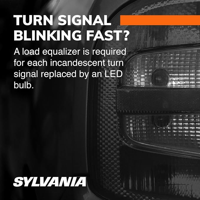 SYLVANIA Load Equalizer 27 Watt (at 12.8V) - Turn Signal Load Equalizer for LED Light Bulbs, Corrects Hyper Flash & Bulb Out Warning (Pack of 2)