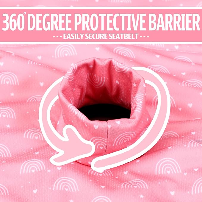 HunnmingRe 2 Pack Boho Car Seat Protector for Potty Training Waterproof Piddle Pad Cover from Spillages Nappy Leaks Toilet Training Anti Slip Backing Strollers Carseat Liner for Toddlers Babies