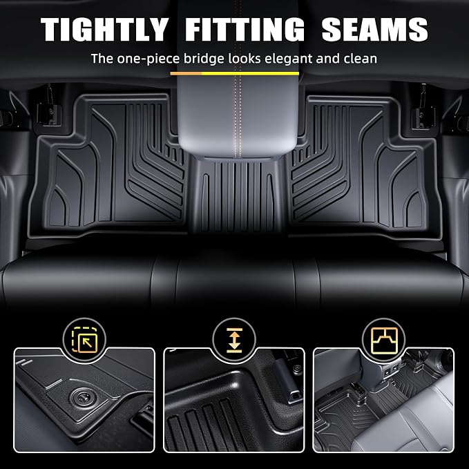 Floor Mats & Cargo Liner Set for 2019-2025 Toyota RAV4 Hybrid&Gas, All Weather TPE Custom Fit Floor & Trunk Protection Mats