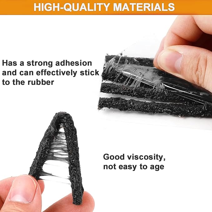 GRAND PITSTOP 27 Pcs Universal Tire Repair Kit, Heavy Duty Car Emergency Tool Kit for Flat Tire Puncture Repair, Compact Kit for Autos, Cars, Motorcycles, Trucks, RVs, etc. (30 Strips)