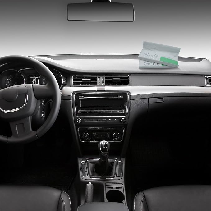 50 Sheets Car Tissue Refills, 300 Sheets Travel Size Handbag Tissues, Facial Napkins Fit for Car Visor Tissue Holder, Cylinder or Box Round Container, 6 Bags