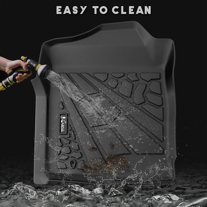 KARPAL Floor Mats for 2001-2007 Chevy Silverado/GMC Sierra 1500/2500/3500 (Only Fit Extended Cab Classic Body Style), All-Weather TPE Custom Fit Floor Liners Car Accessories