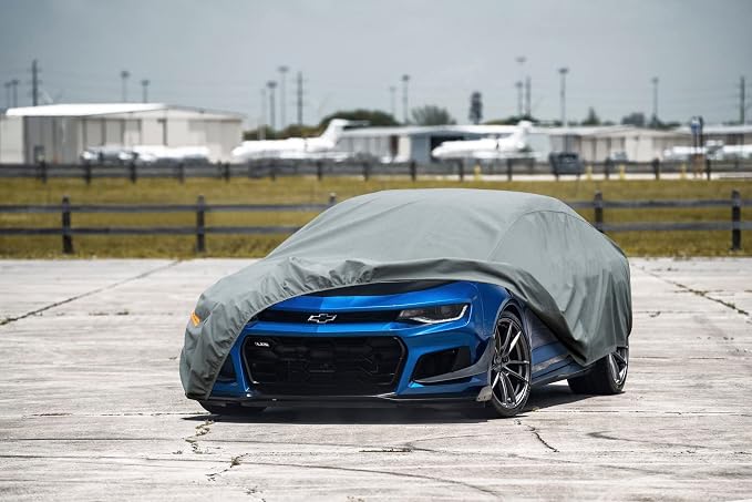 Kayme Heavy Duty Car Cover Custom Fit Chevrolet Chevy Camaro ZL1 SS Z28 LT LE LS (1982-2025), Waterproof All Weather for Automobiles, Full Exterior Covers Sun Rain UV Protection.