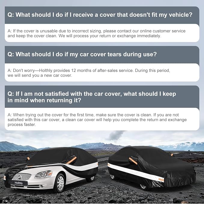 10 Layers Sedan Car Cover Custom Fit for Buick Lucerne (2005-2011), Waterproof All Weather for Automobiles, Outdoor Full Cover Sun Dust Rain Protection with Cotton. Black