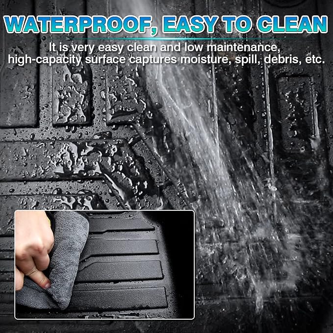 T TGBROS Floor Mats Custom Fit for 2014–2019 Toyota Corolla Sedan Accessories All Weather Protection TPE 2 Rows Floor Liners Set Non-Slip Black