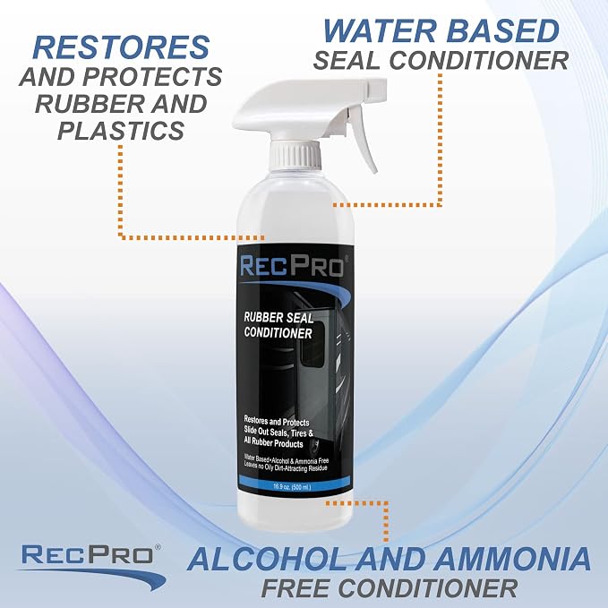 RecPro RV Rubber Seal Conditioner & Protectant with 4 Microfiber Towels