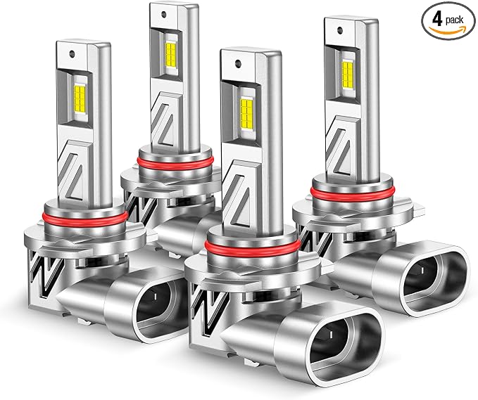KAX 2026 10X Brightener 9005 9006 Led Bulbs Combo for Car Owners, 150000Lm HB3 HB4 for Drivers at Night, 1:1 Real Size, 150000 Hours Lifespan, 99% Fit Vehicles, Plug & Play, 4 Pack