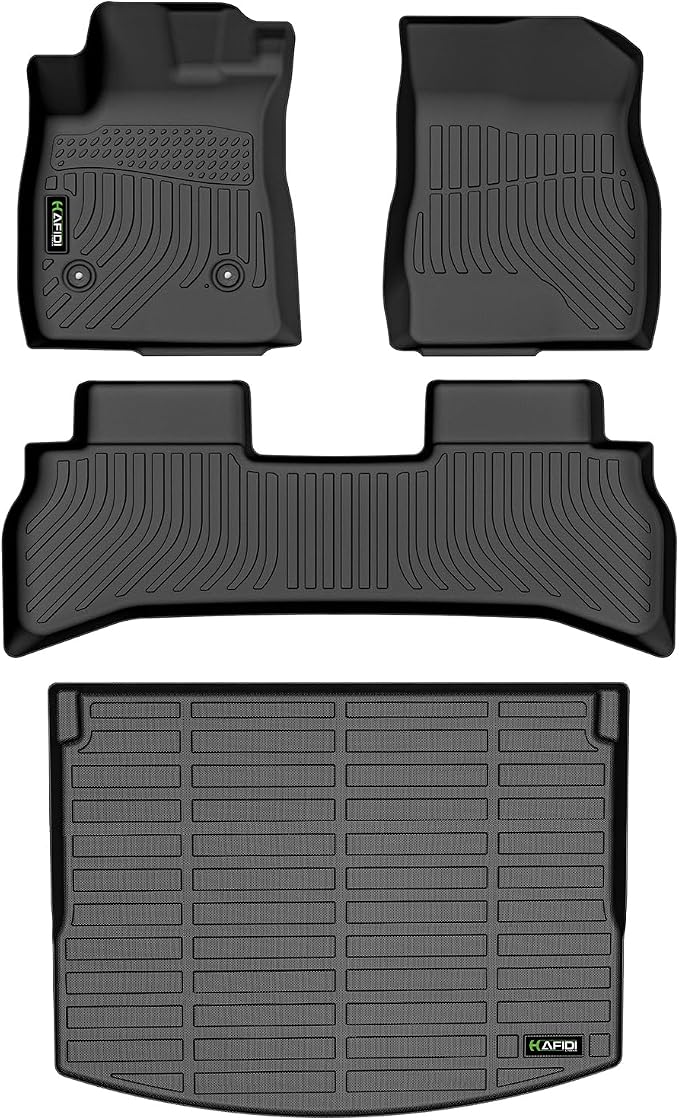 All Weather Floor Mats for Chevy Trailblazer FWD 2021-2024 2025 2026 & Cargo Liner for Trailblazer FWD (Only Fit Cargo in Upper Deck Position) 2021-2026 Set - Black