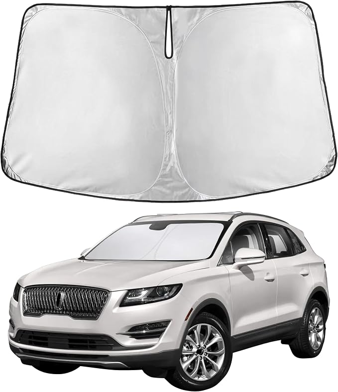 EcoNour Windshield Sunshade Compatible for Lincoln MKC 2015-2017 2018 2019, Sun Visor for Front Windshield & Window Sun Shade Cover, UV Heat Blocker & Protector, Car Accessories