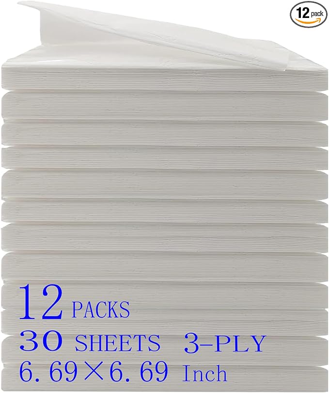 Car Tissue Refills, Facial Tissues for Car Sun Visor, Napkin Refills for Auto Visor Tissue Holder, Ultra Soft Facial Tissue, 3-Ply, 30 Sheets Each Pack, 360 Sheets tissues refillable - 12 Packs