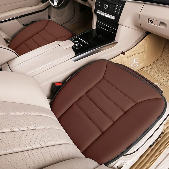 Lofty Aim Car Seat Cushion for Driving, Memory Foam Driver Seat Cushion | Car Seat Cushion for Long Driving, Automotive Seat Cushion for Pain Relief, Car Seat Pillow Fits Vehicles, Office, Brown
