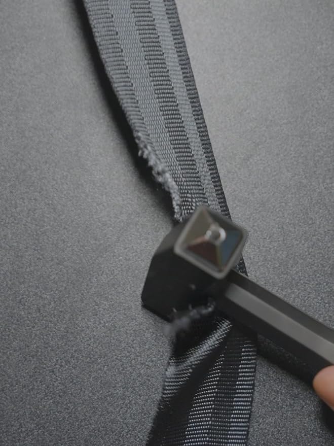 Window Breaker Seatbelt Cutter for Car, All-Metal Car Window Breaker Tool Safety Hammer Tungsten Carbide Hammer Tip Shatters Double-Layer Laminated Glass, 2 Pack Gray