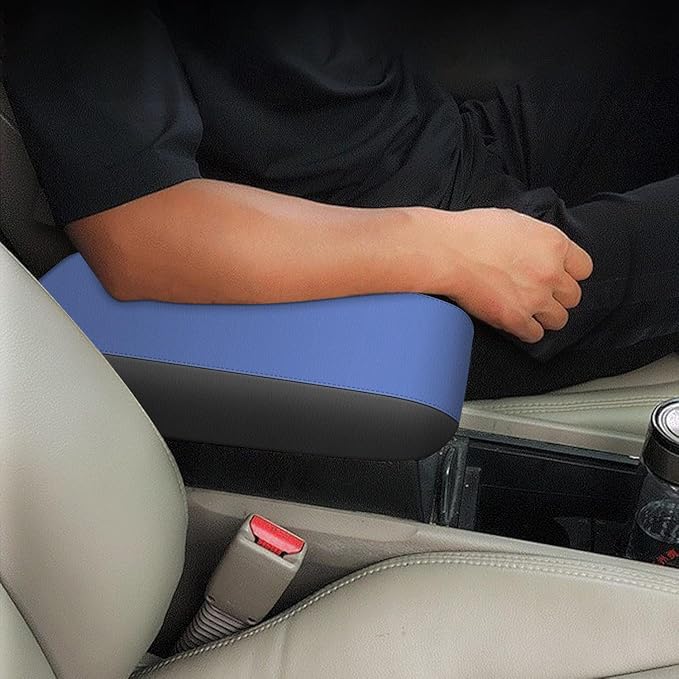 AOMSAZTO Console Covers for 2006-2011 Honda Civic Black with Blue Leather