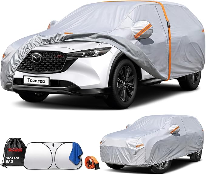 SUV Cover Waterproof All-Weather,Outdoor Full Exterior Car Covers Custom Fit for Honda HR-V,Ford Bronco Sport,Hyundai Kona,Nissan Kicks,Trailblazer,etc,Size S1(See Size Chart)