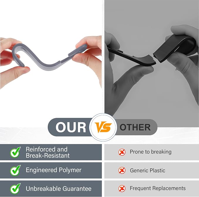 SINGARO 4 Pack Car Seat Headrest Hooks, Vehicle Back Seat Hanger Storage Organizer for Purse Handbag Backpack Coat Grocery, 360° Rotating Heavy Duty Holds 44lbs, Gray