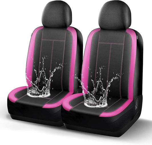 HChengkikz 2 Pack Front Neoprene Car Seat Covers | Waterproof Comfortable Seat Protectors, Airbag Compatible Universal Fit for Sedans, SUVs, Trucks, Vans