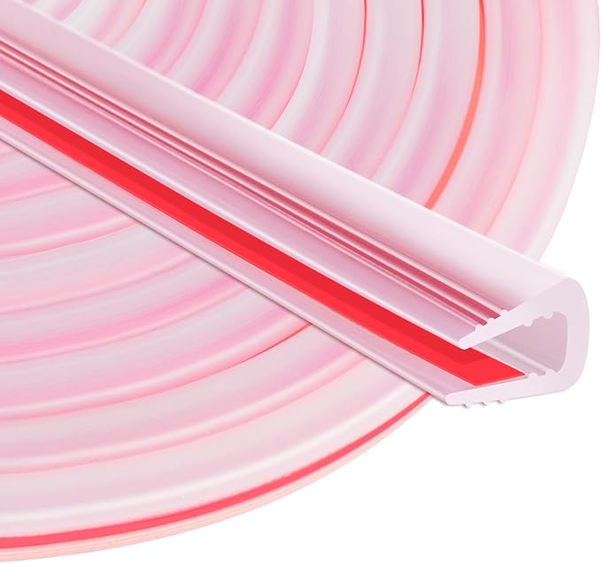 ToLanbbt Rubber Edge Trim U Channel, 1/8" Self Adhesive Sheet Metal Edge Guard Protector, EPDM Seal Strip for Car Doors, Steel Plates, Glass, Hatches, Table Corners, Fit 1/8"(3.2mm), 20Ft, Clear