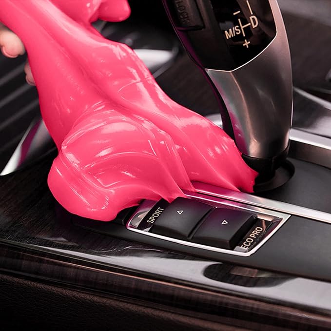 PULIDIKI Car Cleaning Gel for Car Cleaning Putty Car Putty Auto Detailing Tools Car Slime Cleaner Dust Cleaning Gel for Car Cleaning Supplies Car Essentials Car Gifts Car Accessories for Women Pink
