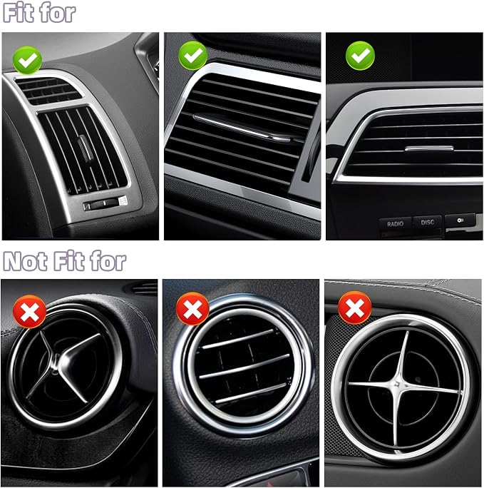 NBTEPEM Bling Car Air Conditioner Decoration Strip for Vent Outlet, 10 PCS Universal Rhinestone Car Vent Outlet Trim Decorations, Bling Interior Accessories for Women and Girls (Multicolor)